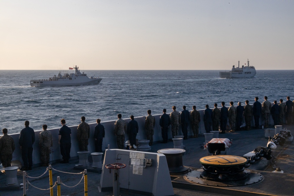 Super Garuda Shield 2024 | USS Green Bay participates in pass and review ceremony