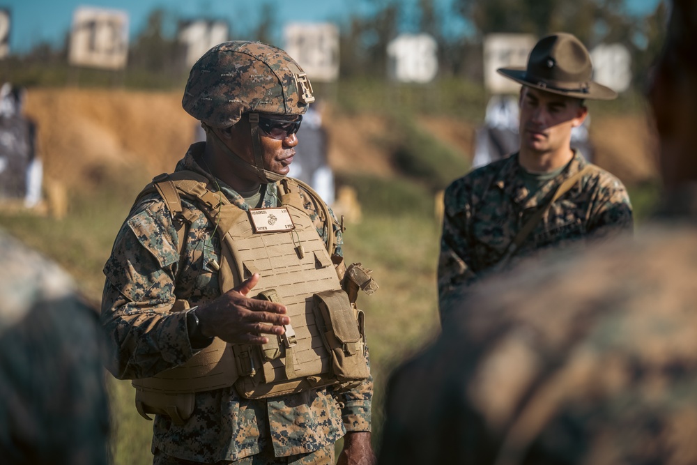 Training Command CG participates in various rifle drills