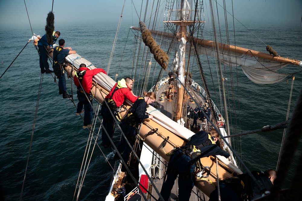 Coast Guard Cutter Eagle sets sail stations