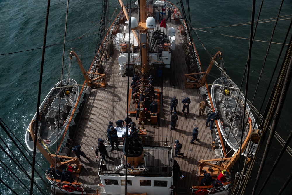 Coast Guard Cutter Eagle sets sail