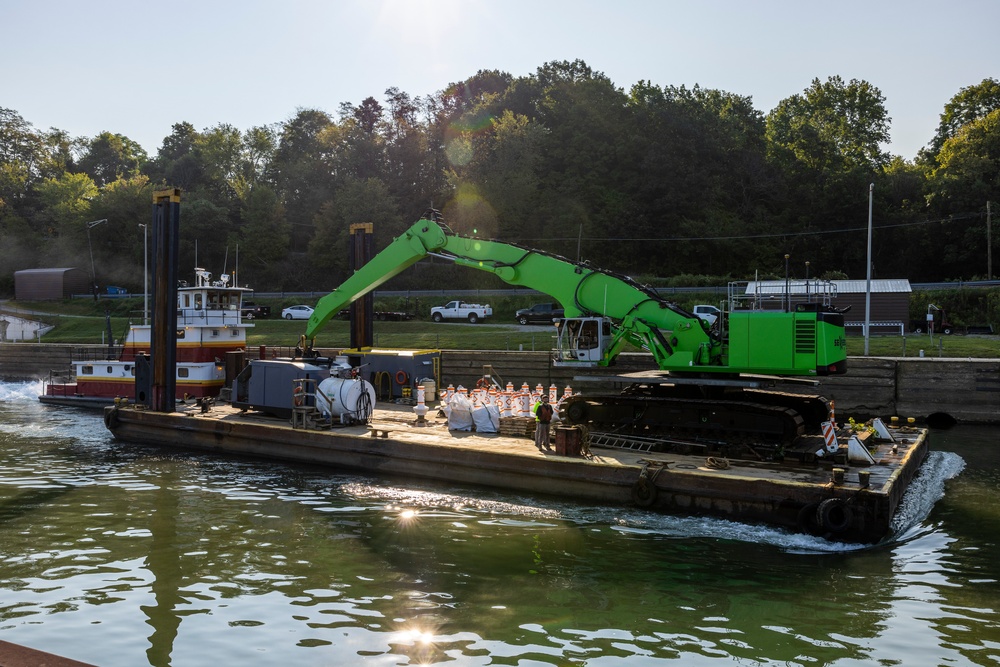 Pittsburgh District clears passage through dam, opens navigation channel to industry on Monongahela River to industry