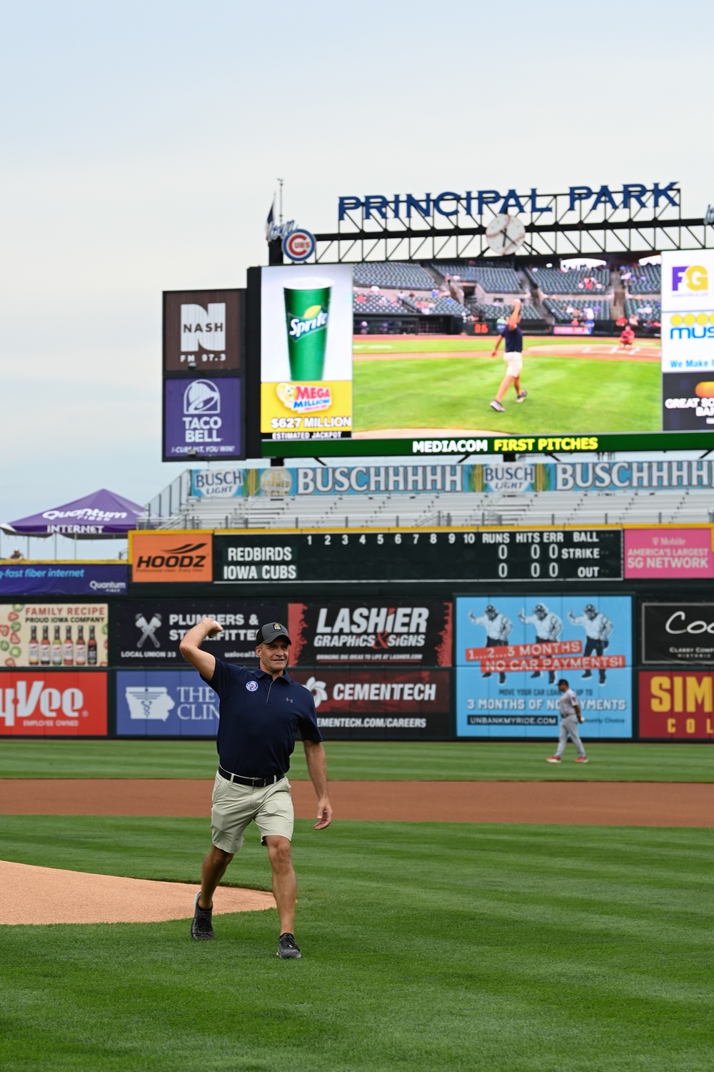 Iowa National Guard members attend Iowa Cubs National Guard Night