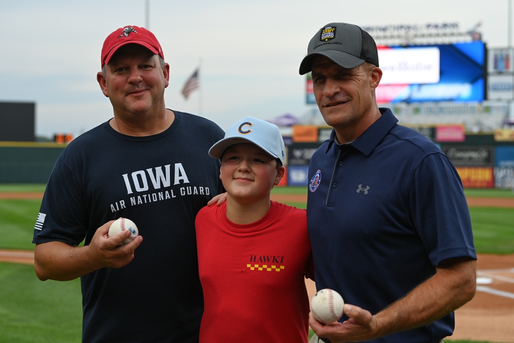 Iowa National Guard members attend Iowa Cubs National Guard Night