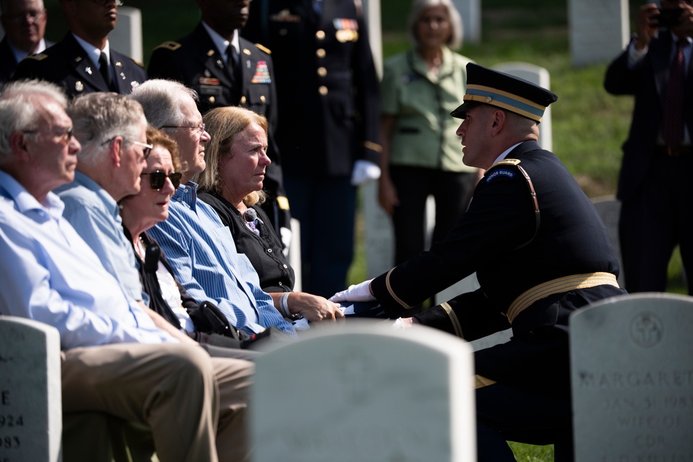 Military Funeral Honors with Funeral Escort are Conducted for U.S. Army Chaplain (1st Lt.) George Fox