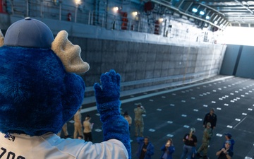 Pensacola Blue Wahoos Visit Future USS Richard M. McCool, Jr. (LPD 29)