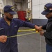 USS Ronald Reagan (CVN 76) Sailors conduct routine maintenance