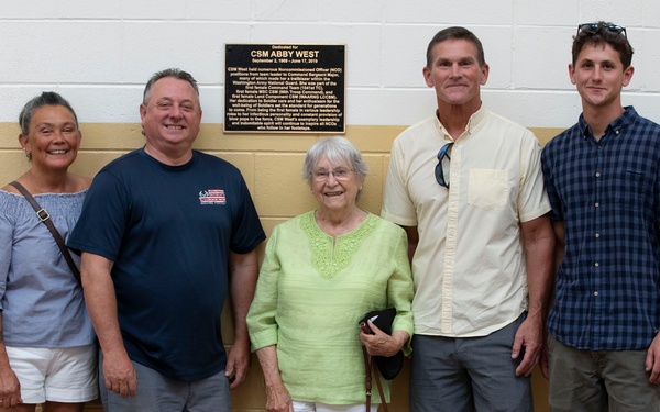 CSM Abby West Assembly Hall dedication