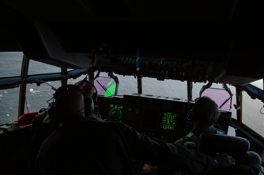 U.S. Marine F/A-18s and KC-130J participate in UNITAS LXV Flyover