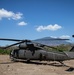 A U.S. Army UH-60 Black Hawk from Bravo Company, 2-25th Aviation Regiment, 25th Combat Aviation Brigade, awaits departure for the sling load training exercise during Super Garuda Shield 2024