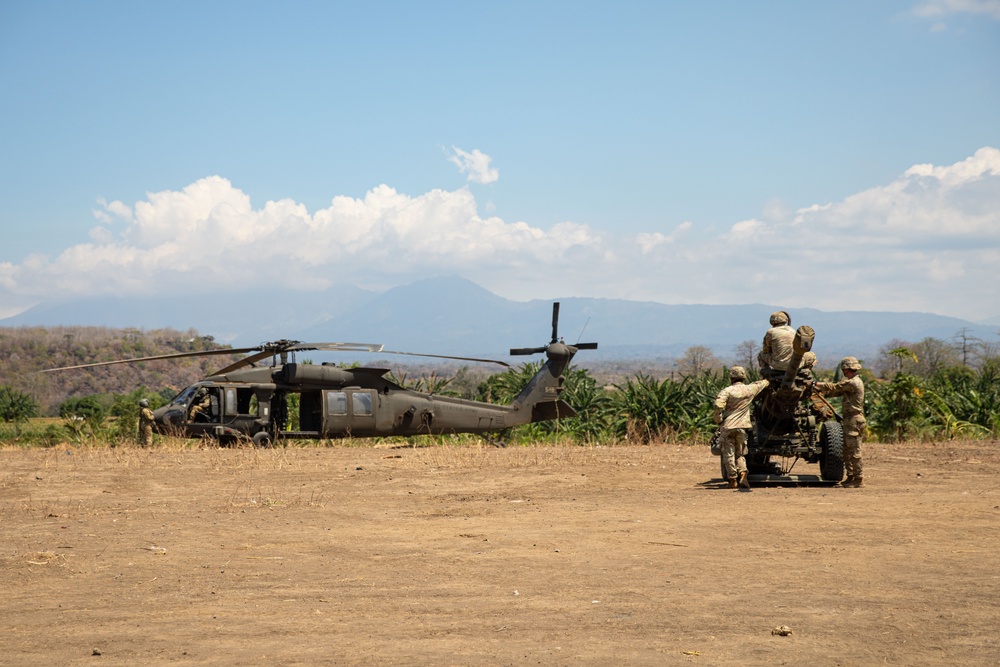 U.S. Army Soldiers from Bravo Company, 2-25th Aviation Regiment, 25th Combat Aviation Brigade, wait for the sling load training exercise to begin during Super Garuda Shield 2024, Sept. 1, 2024
