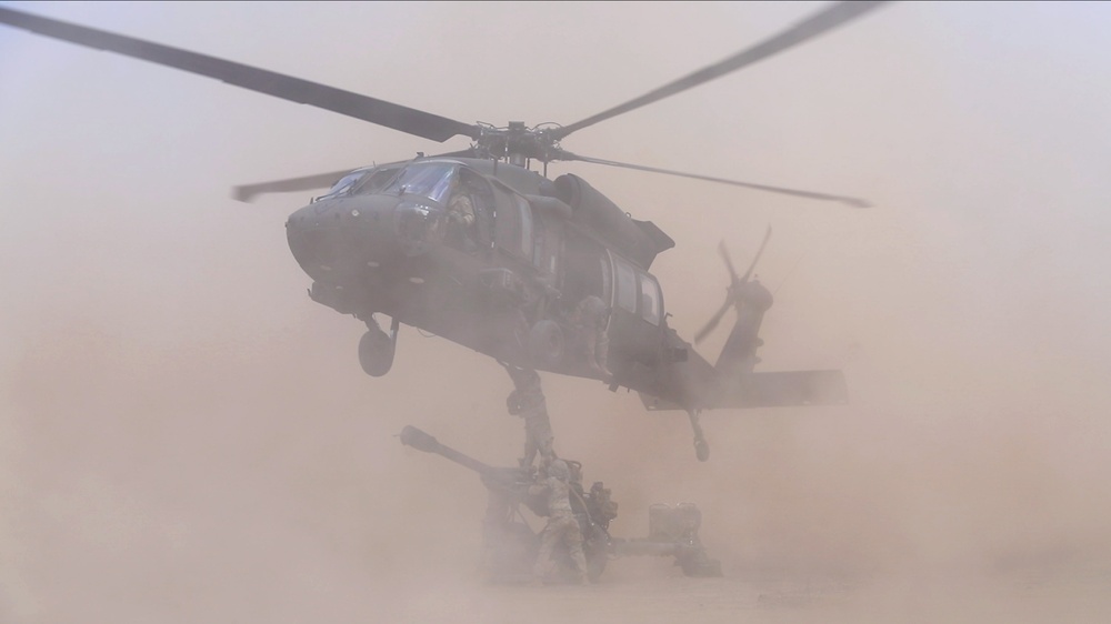 U.S. Army Soldiers from Bravo Company, 2-25th Aviation Regiment, 25th Combat Aviation Brigade, conduct the sling load training exercise during Super Garuda Shield 2024, Sept. 1, 2024
