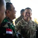 U.S. Army Brig. Gen. Kevin Williams, deputy commanding general of the 25th Infantry Division, observes the live fire training exercise with foreign military leaders during Super Garuda Shield