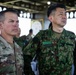 U.S. Army Brig. Gen. Kevin Williams, deputy commanding general of the 25th Infantry Division, observes the live fire training exercise with General Morishita of the Japanese Self Defense Force, during Super Garuda Shield