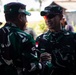 Members of the Indonesian National Armed Forces attend a ribbon cutting ceremony at the newly refurbished school in Palangan, Indonesia during Super Garuda Shield