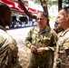 New Zealand Army Col. Paul Hayward and U.S. Army Brig. Gen. Kevin Williams attend a lunch and observe an amphibious assault exercise during Super Garuda Shield 2024