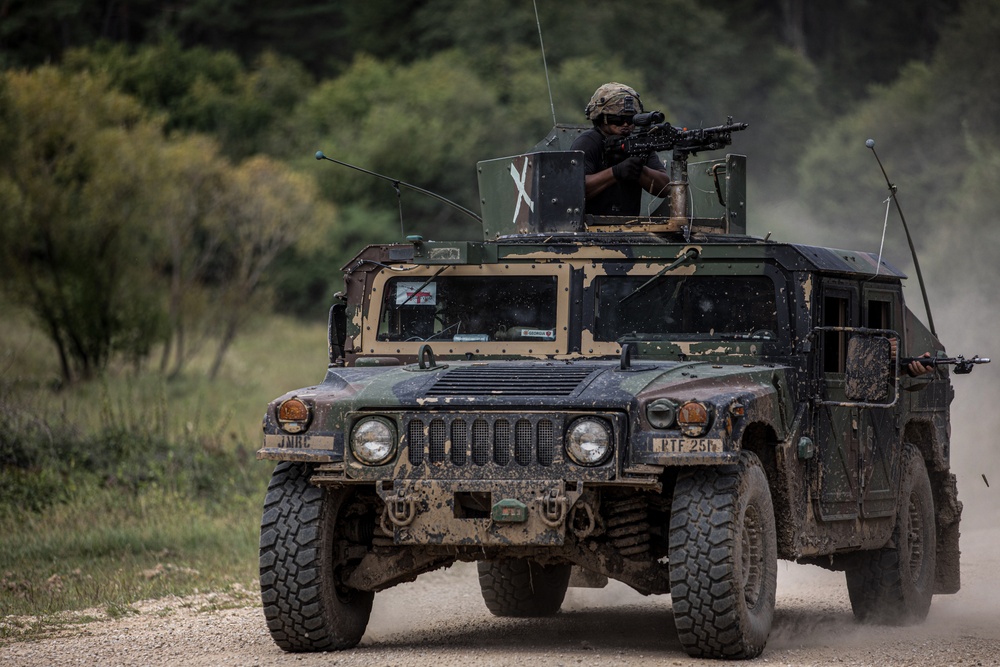 Foreign soldiers train at Saber Junction