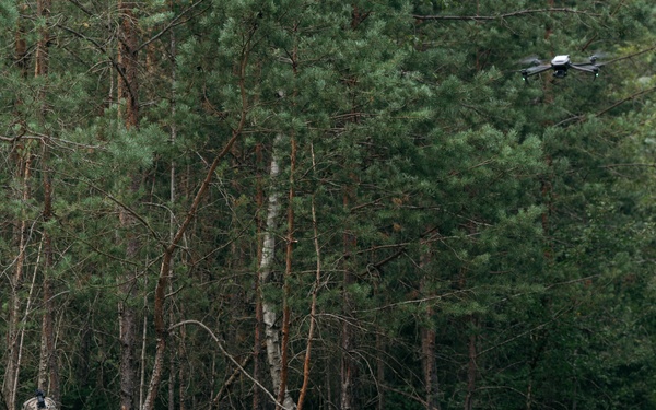 Sky Soldiers Hold Positions After Being Discovered by An Enemy Drone (Exercise Saber Junction 24)