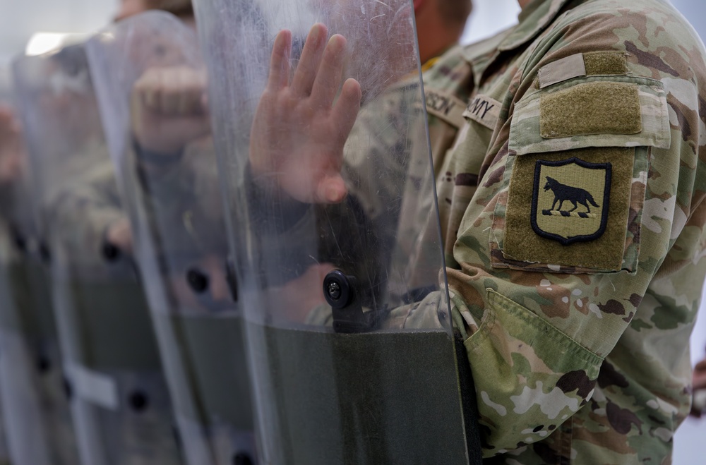 235th Military Police Company Conducts Riot Control Training