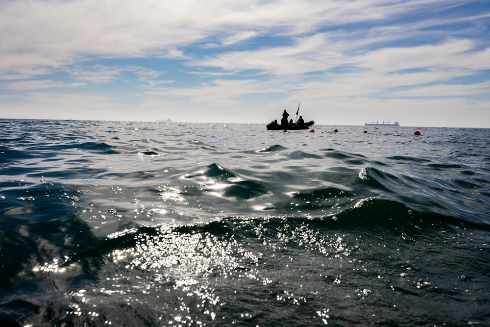 U.S. Marines and partner nations conduct dive operations during UNITAS LXV