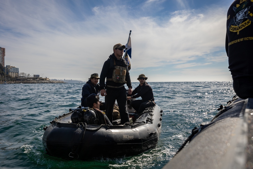 U.S. Marines and partner nations conduct dive operations during UNITAS LXV