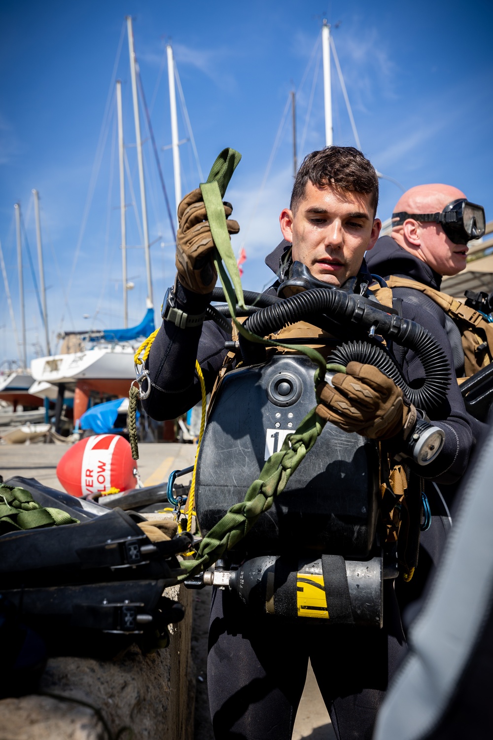 U.S. Marines and partner nations conduct dive operations during UNITAS LXV