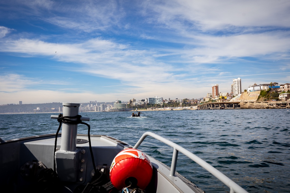 U.S. Marines and partner nations conduct dive operations during UNITAS LXV