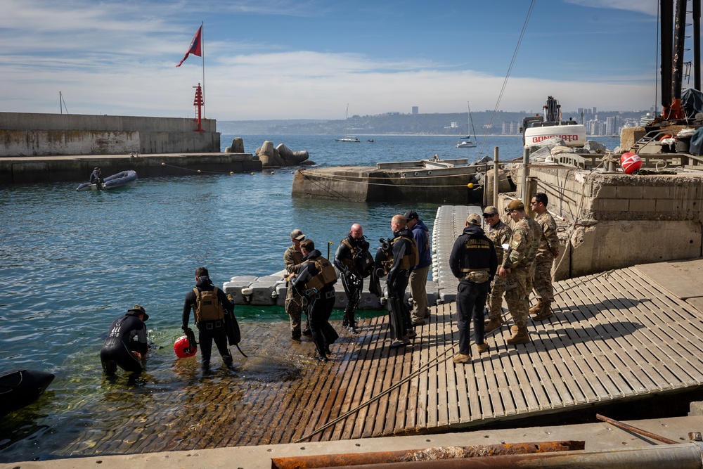 U.S. Marines and partner nations conduct dive operations during UNITAS LXV