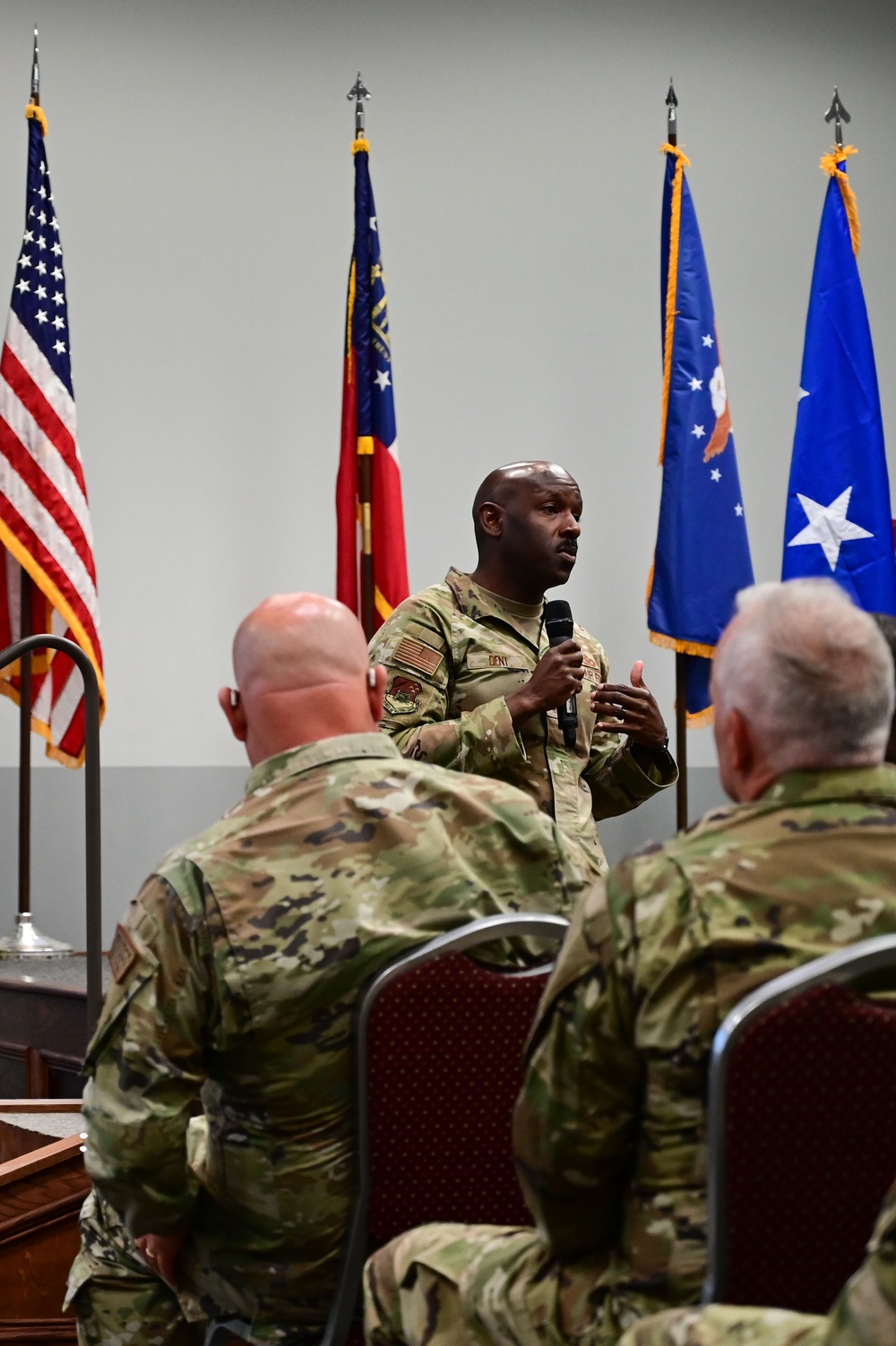 GA ANG Command Chief Dent visits the 165th AW