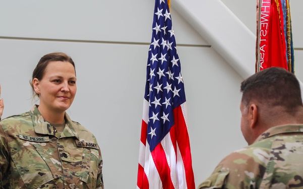 Division PAO Lt. Col. St. Pierre Promotion Ceremony