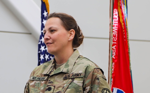 Division PAO Lt. Col. St. Pierre Promotion Ceremony