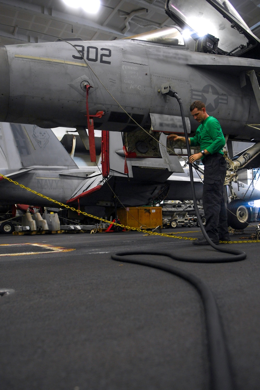 Super Hornet Maintenance Aboard Theodore Roosevelt