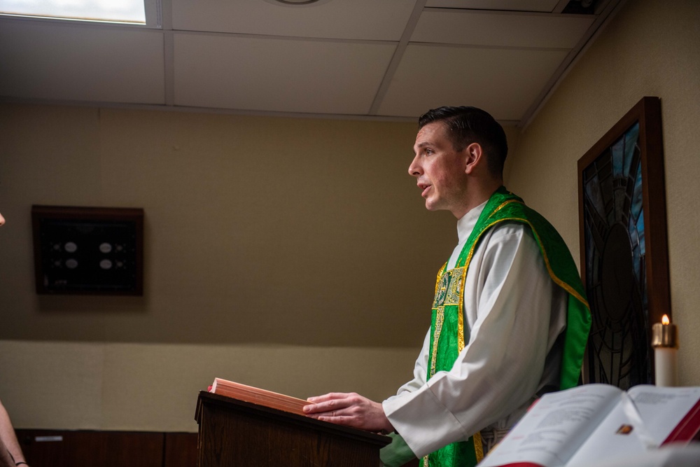 Chaplain Delivers Sermon Aboard Theodore Roosevelt