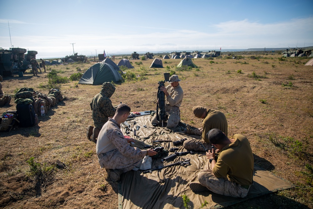 U.S. and Chilean Marines Conduct Maintenance