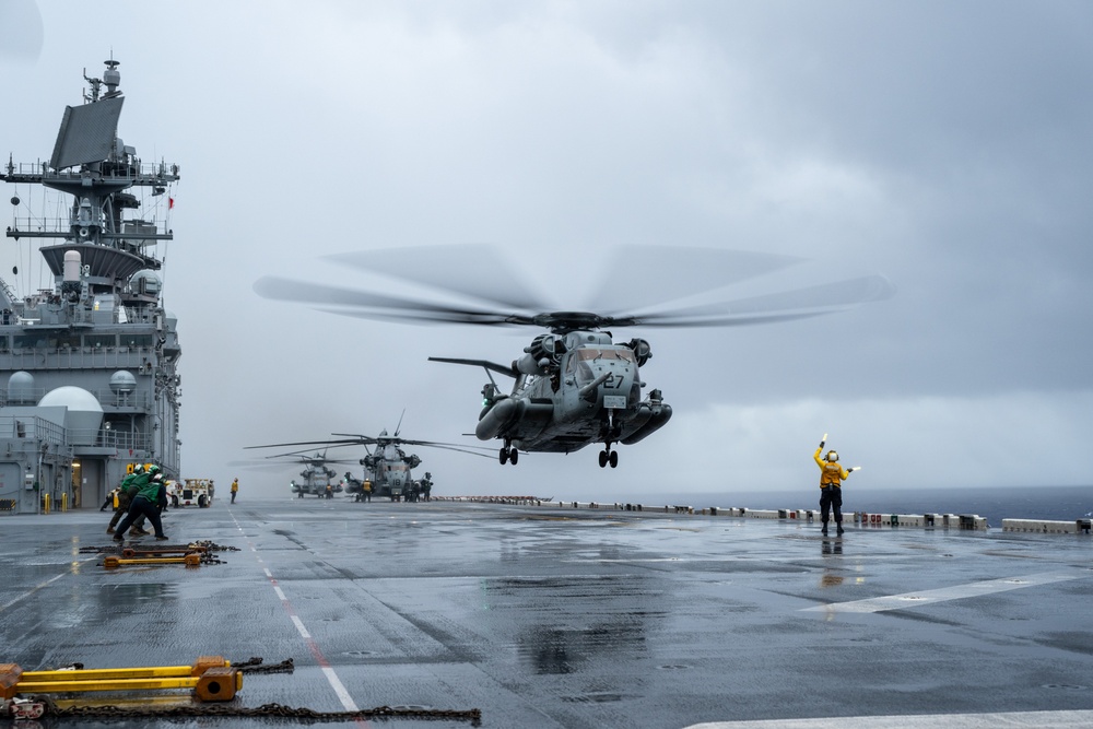 USS America (LHA 6) Conducts Flight Operations.