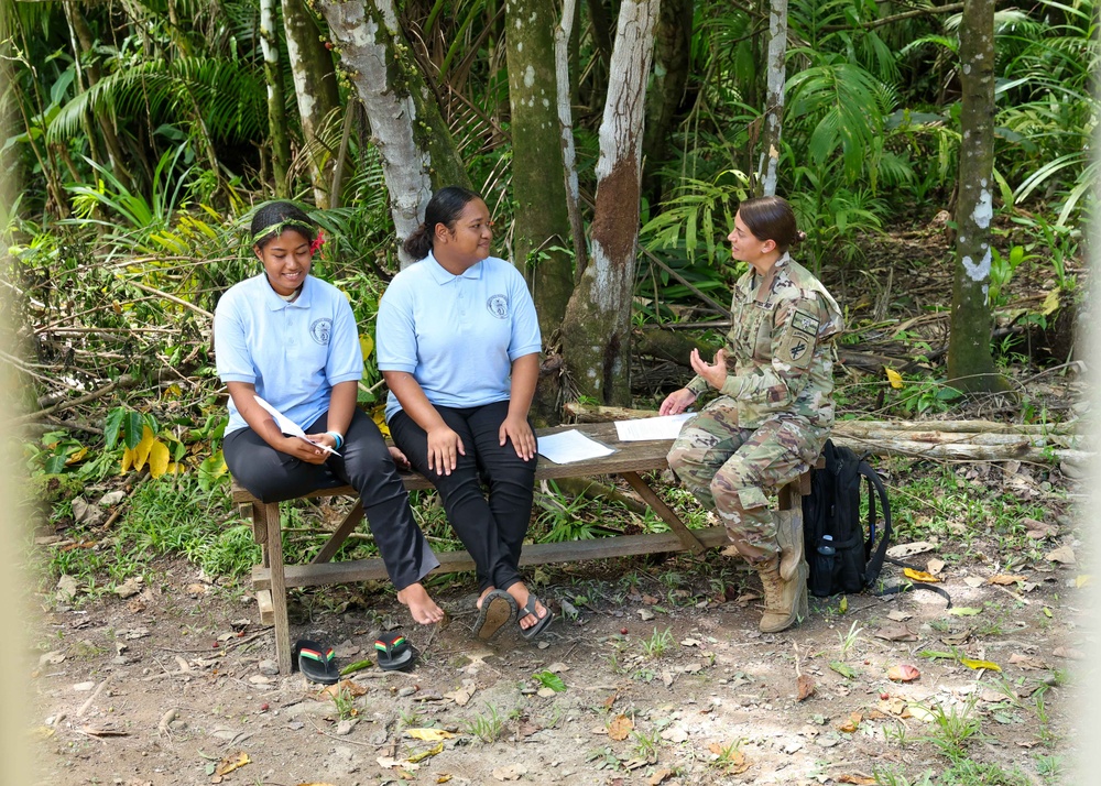 Pacific Partnership 2024-2 Service Members Simulate Mock Interviews with Students at Yap Catholic High School