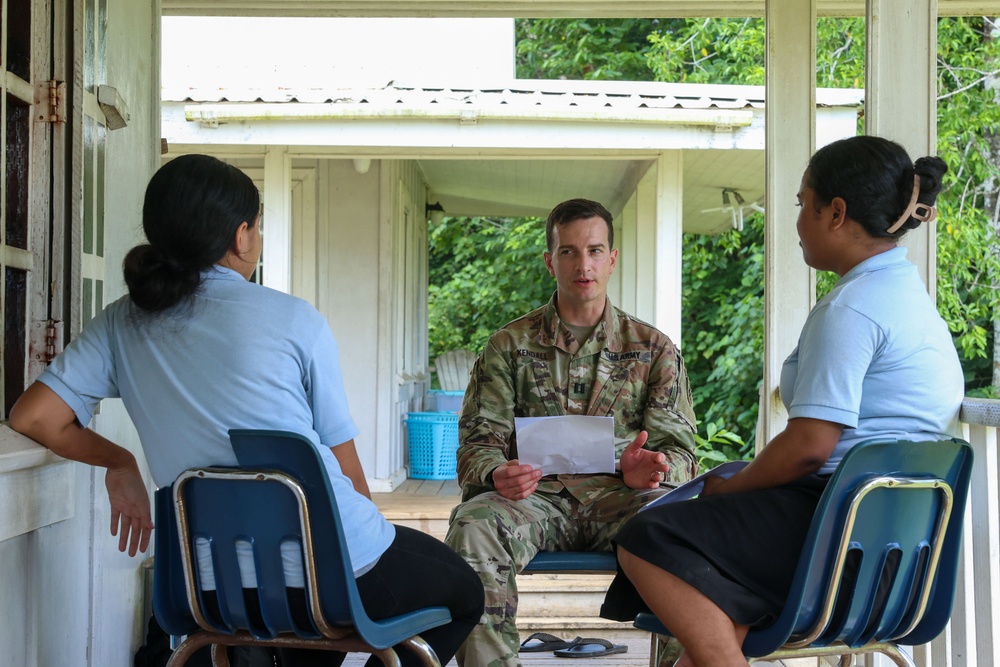 Pacific Partnership 2024-2 Service Members Simulate Mock Interviews with Students at Yap Catholic High School