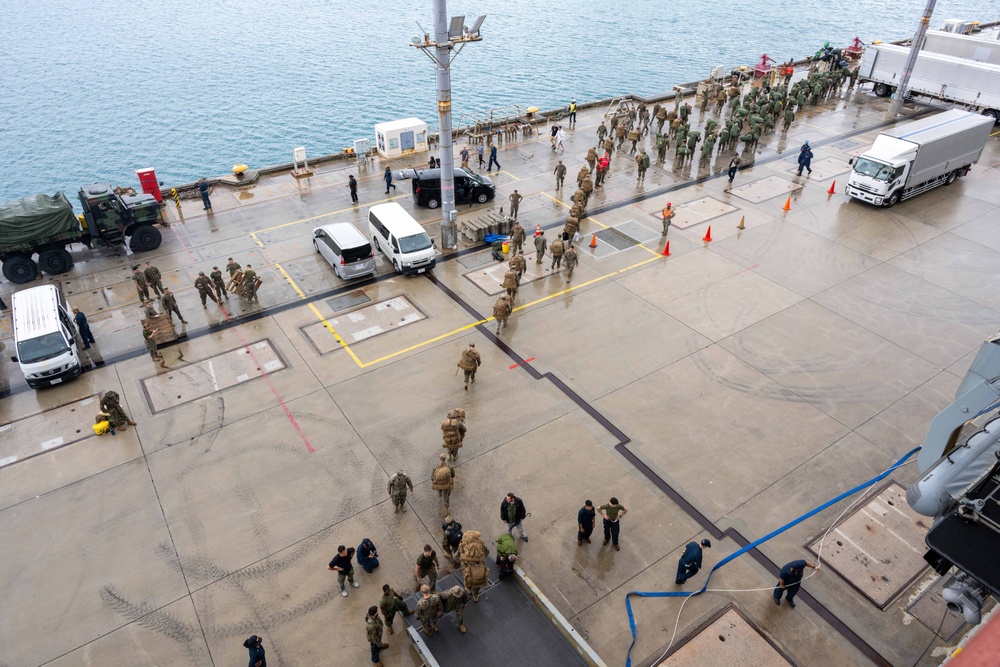 31st Marine Expeditionary Unit Offload from USS America (LHA 6)