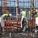 Army engineers place concrete for future barracks on Camp Humphreys, South Korea