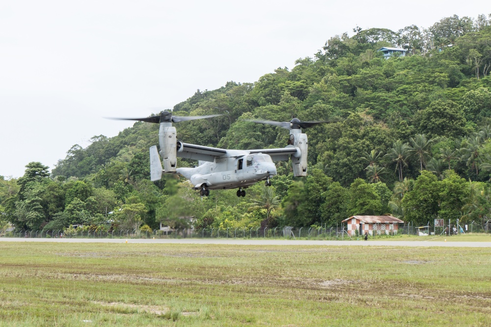 MRF-D 24.3: VMM-268 (Rein.) Marines arrive to Munda International Airport for Operation Render Safe 2024-2