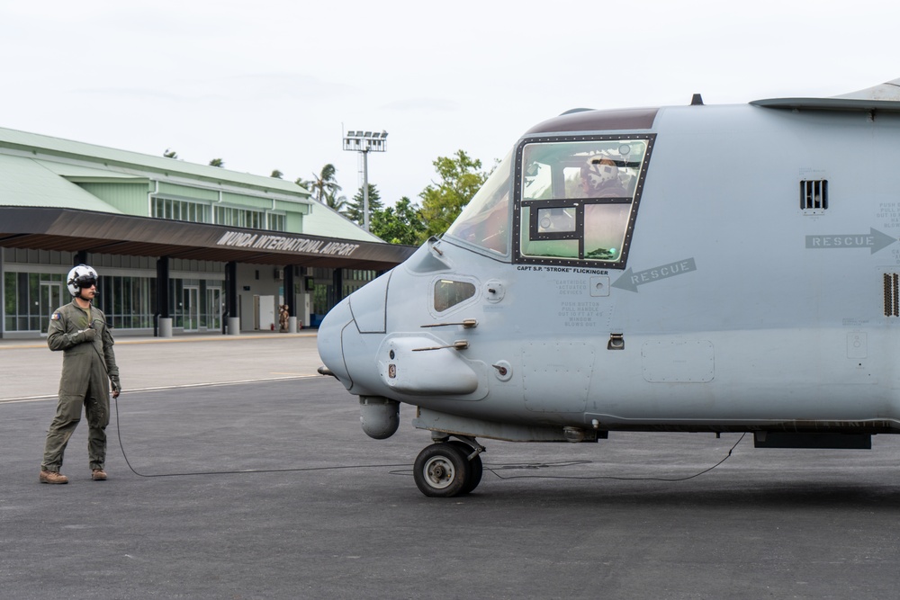 MRF-D 24.3: VMM-268 (Rein.) Marines arrive to Munda International Airport for Operation Render Safe 2024-2