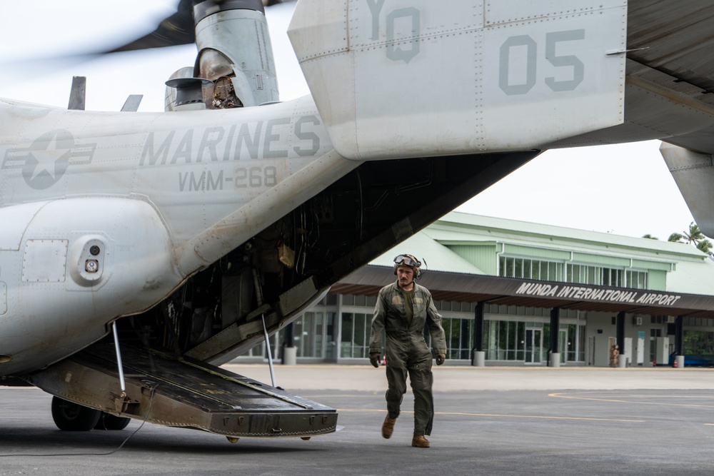 MRF-D 24.3: VMM-268 (Rein.) Marines arrive to Munda International Airport for Operation Render Safe 2024-2