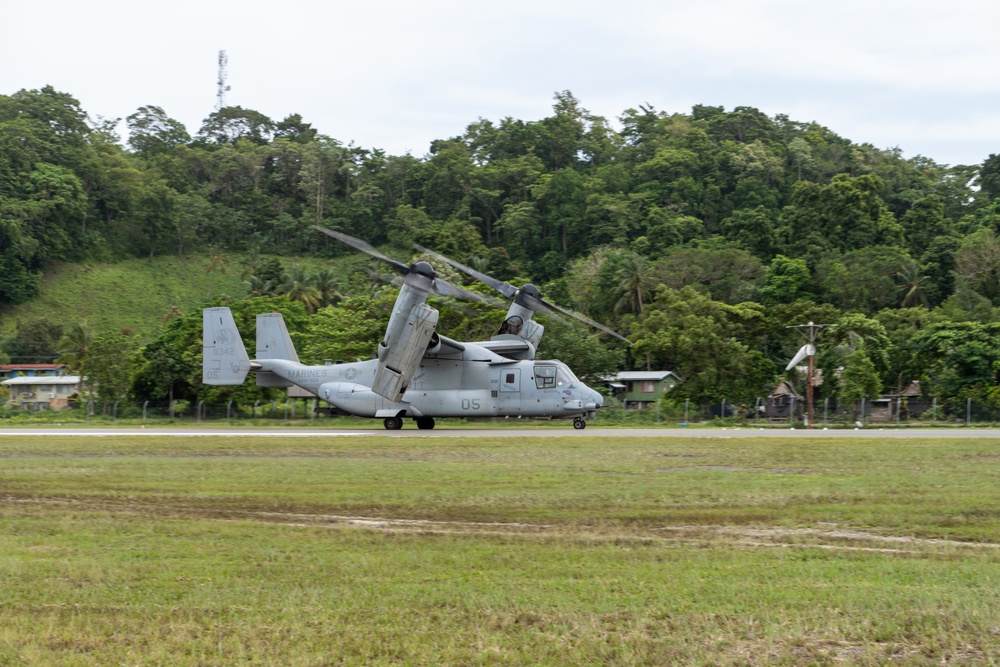 MRF-D 24.3: VMM-268 (Rein.) Marines arrive to Munda International Airport for Operation Render Safe 2024-2