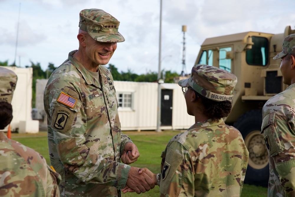 Chief of Staff of the Army visits Guam THAAD Task Force