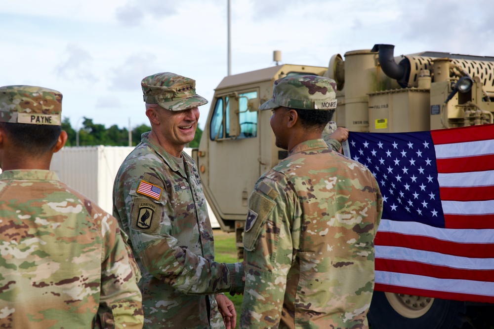 Chief of Staff of the Army visits Guam THAAD Task Force