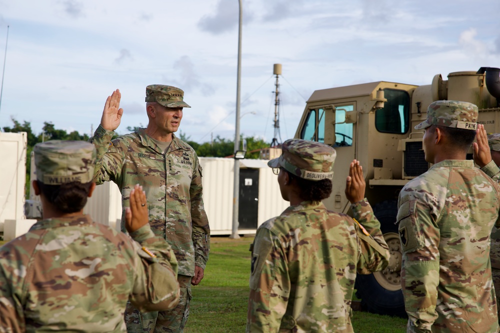 Chief of Staff of the Army visits Guam THAAD Task Force