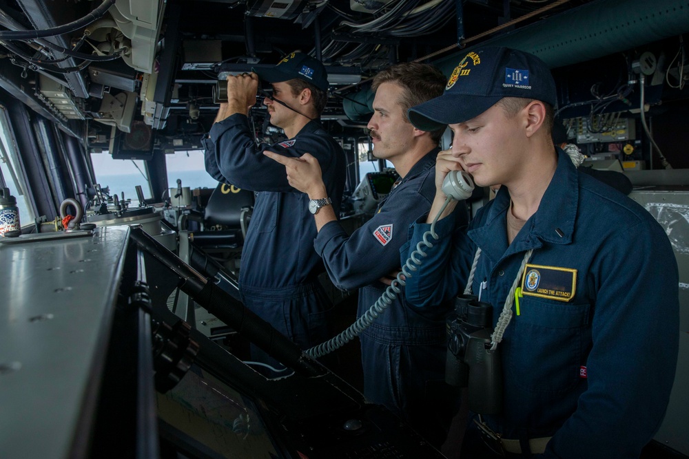 Spruance conducts routine operations