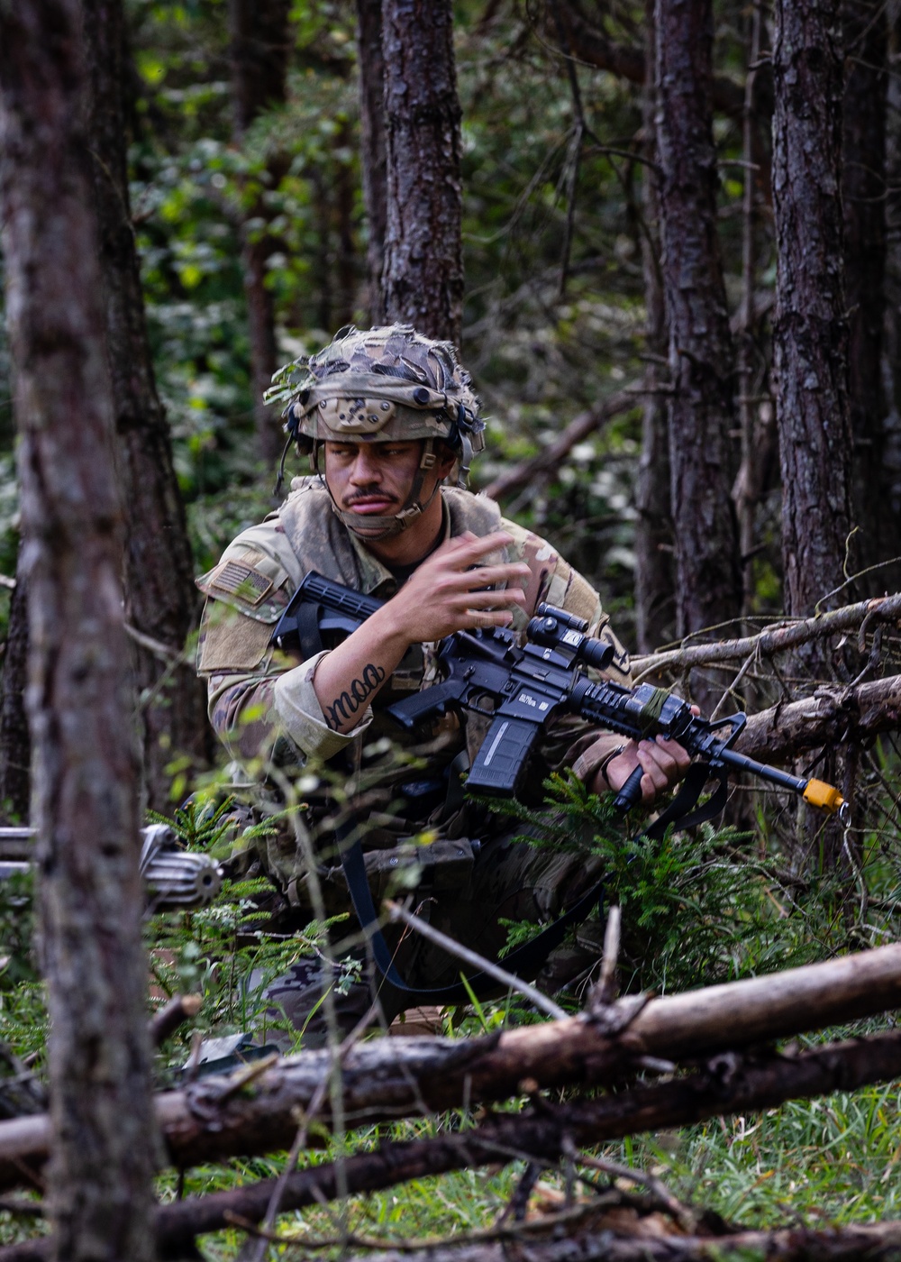 173rd Airborne Soldiers respond to fire during multi-national training exercise