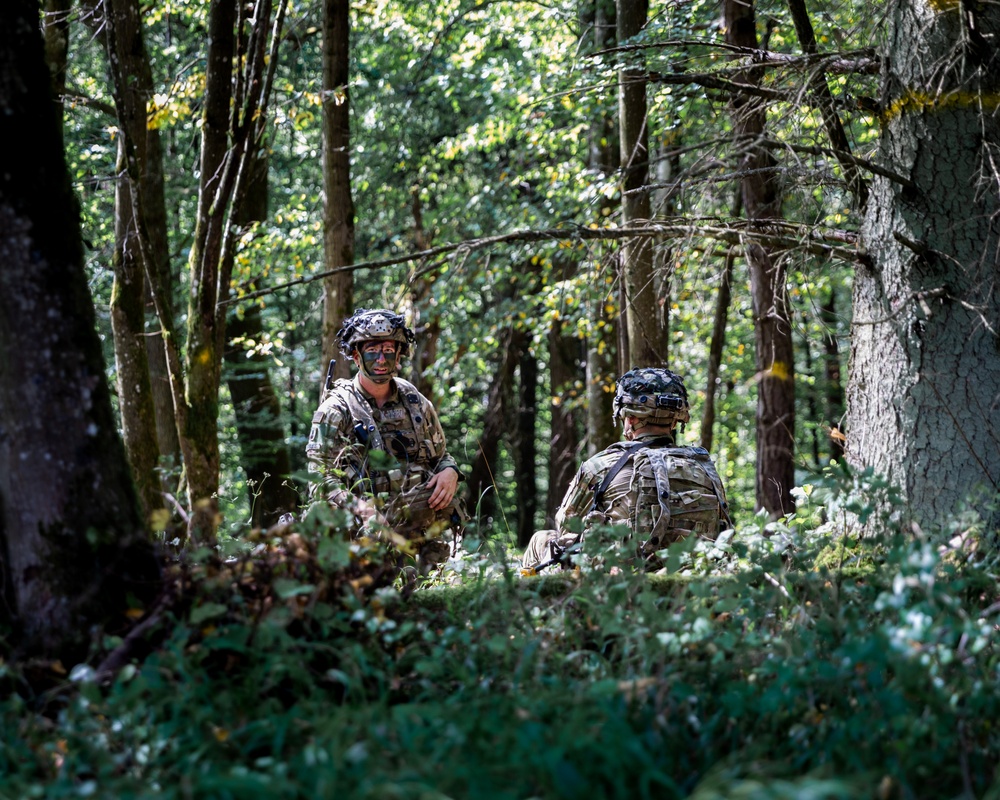 173rd Airborne Soldiers respond to fire during multi-national training exercise