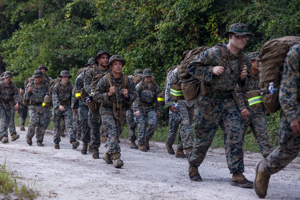 H&amp;S Battalion, SOI-E conducts hike at Camp Geiger