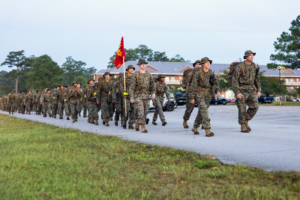 H&amp;S Battalion, SOI-E conducts hike at Camp Geiger